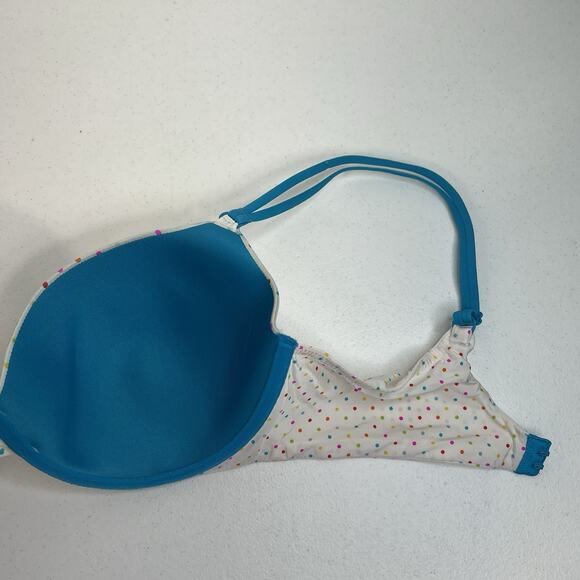 Victoria’s Secret 36D Demi Bra Push-Up Lined T-Shirt Coverage Underwire Dots - Picture 8 of 14